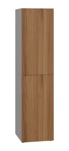 DOMINIT 42 úložná skříň 2-boxová, 1817x450x400 mm, korpus šedý, dvířka ořech světlý